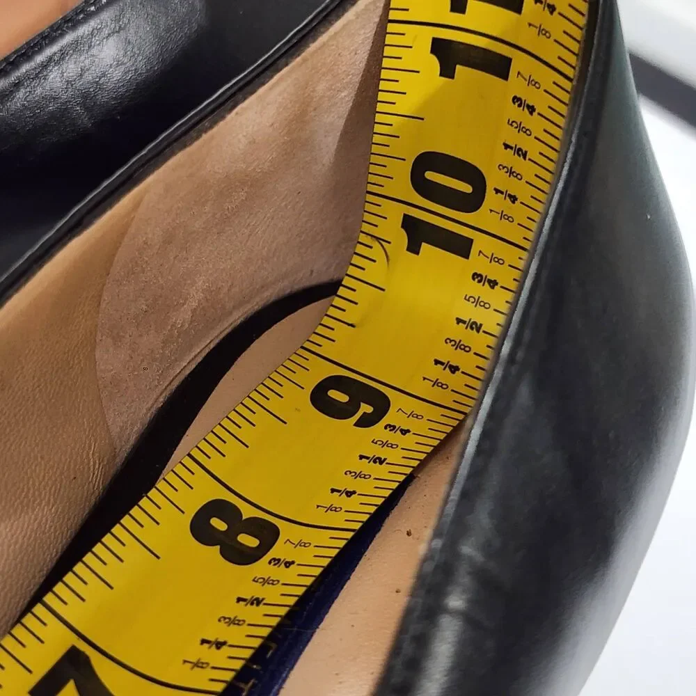 Stuart Weitzman Carole 50 pumps Black Leather Translucent Block Heel Size 11N